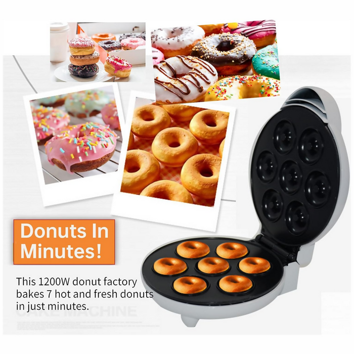 MÁQUINA PARA HACER MINI DONAS ROSQUILLAS 7 DONAS POSTRES BLANCO
