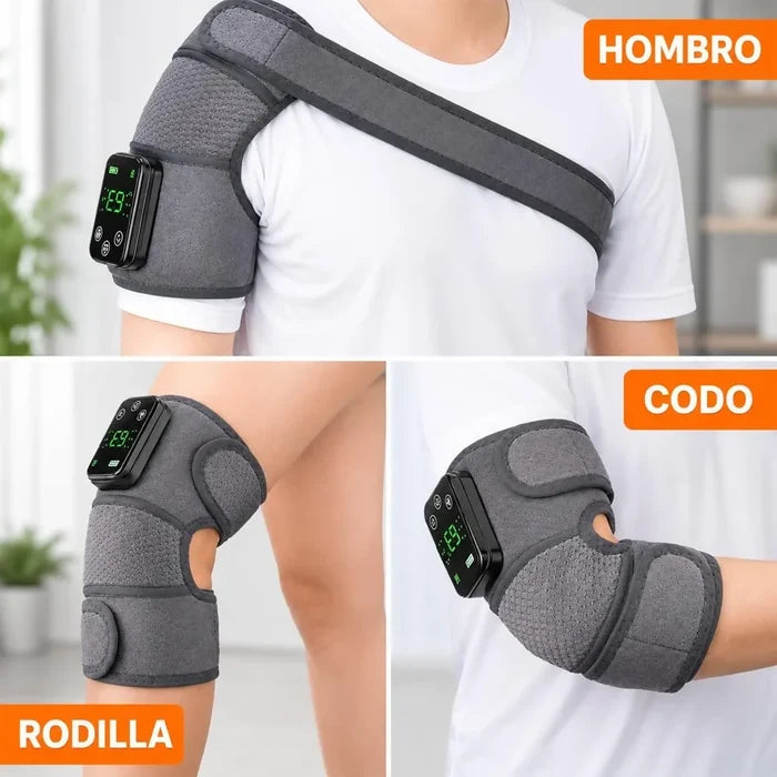 MASAJEADOR MULTIFUNCIONAL ELÉCTRICO 3 EN 1 DE RODILLA CODO Y HOMBRO CON CALOR Y VIBRACIÓN