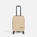 A Sherpani Meridian Chai Beige Carry-On Luggage, front view. #color_chai-beige