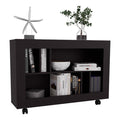 MESA AUXILIAR JORGE, WENGUE, CON  ESPACIO PARA GUARDAR OBJETOS COMO LIBROS Y DECORACION ZF