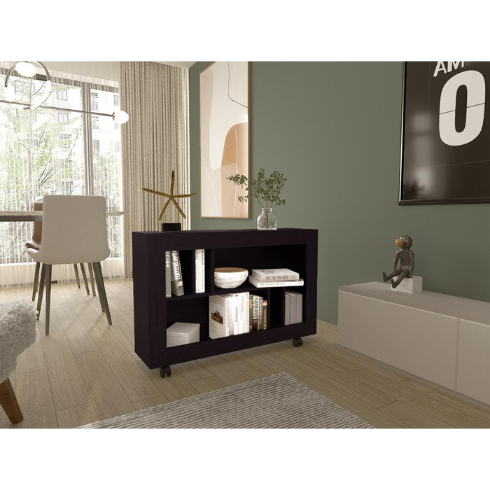 MESA AUXILIAR JORGE, WENGUE, CON  ESPACIO PARA GUARDAR OBJETOS COMO LIBROS Y DECORACION ZF
