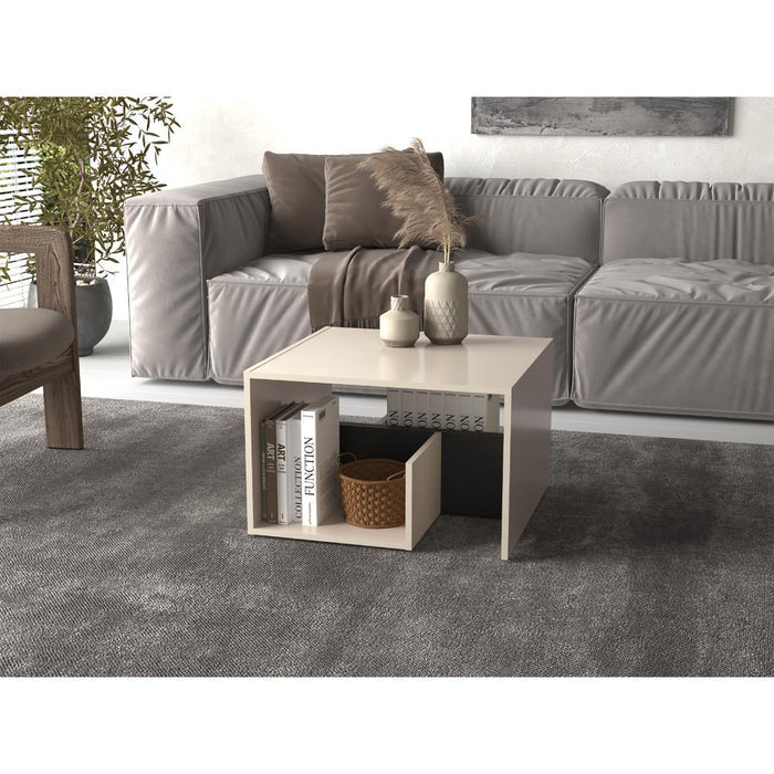 Mesa de Centro Adel, Capri y Wengue, con diseño moderno y espacio para ubicar objetos ZF