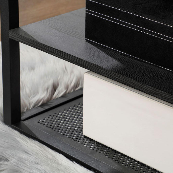 MESA DE CENTRO DESTY, WENGUE, CON DOS ENTREPAÑOS