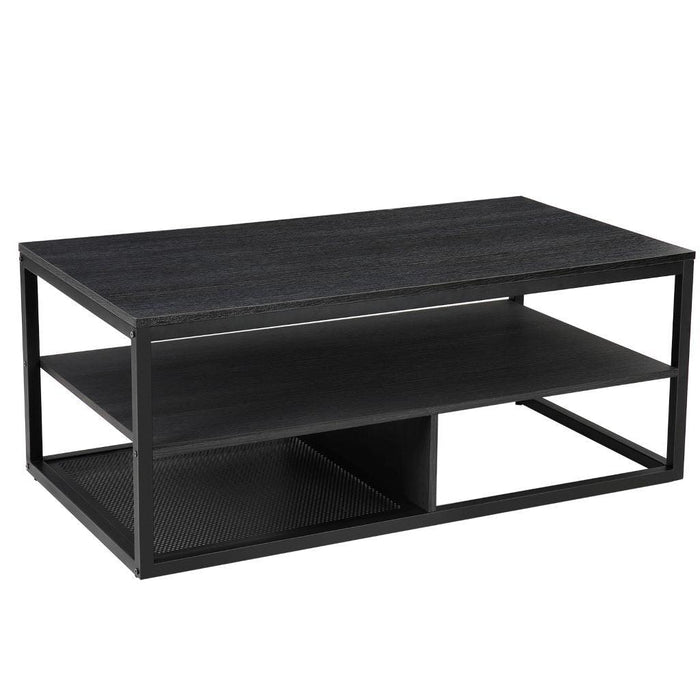 MESA DE CENTRO DESTY, WENGUE, CON DOS ENTREPAÑOS