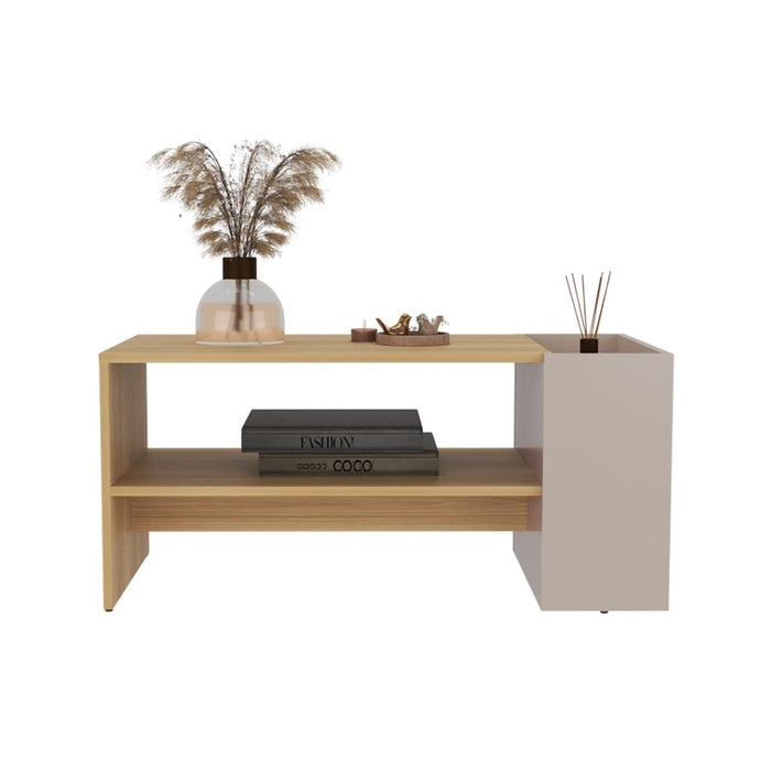 Mesa de Centro Larga Adel, Capri y Fresno Europeo, Con amplio espacio para decoración ZF