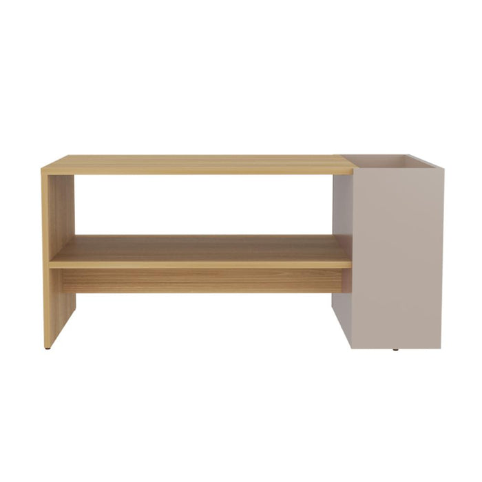 Mesa de Centro Larga Adel, Capri y Fresno Europeo, Con amplio espacio para decoración ZF