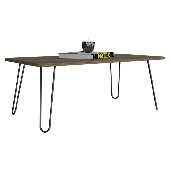 MESA DE CENTRO RONY, NOGAL, IDEAL PARA CUATRO PUESTOS