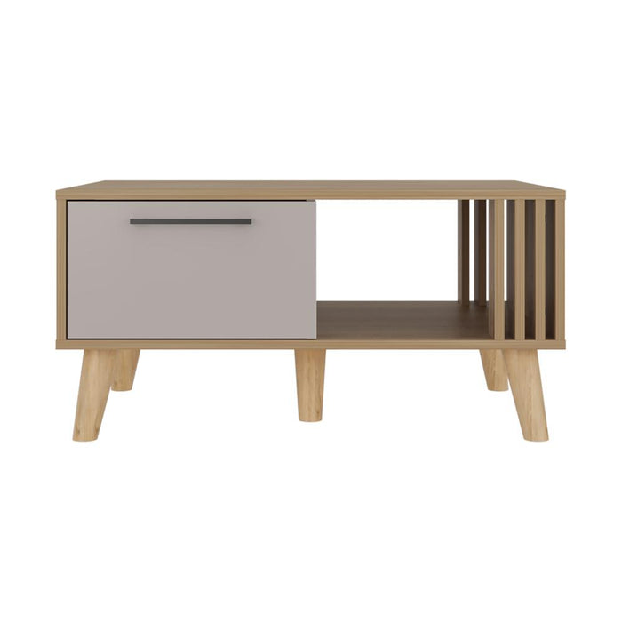 Mesa de Centro Vanez II, Capri y Fresno Europeo, Fácil de armar