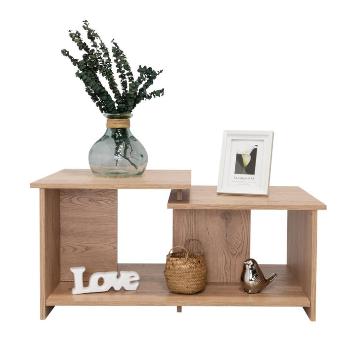 MESA DE CENTRO WEMA, MACADAMIA, CON AMPLIO ESPACIO IDEAL PARA UBICAR DECORACIONES