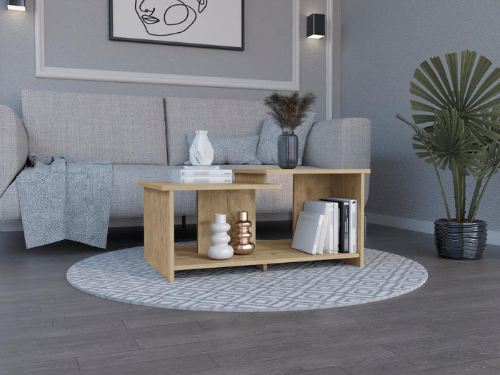 MESA DE CENTRO WEMA, MACADAMIA, CON AMPLIO ESPACIO IDEAL PARA UBICAR DECORACIONES