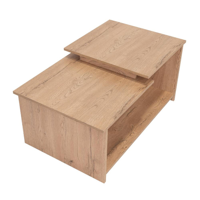 MESA DE CENTRO WEMA, MACADAMIA, CON AMPLIO ESPACIO IDEAL PARA UBICAR DECORACIONES