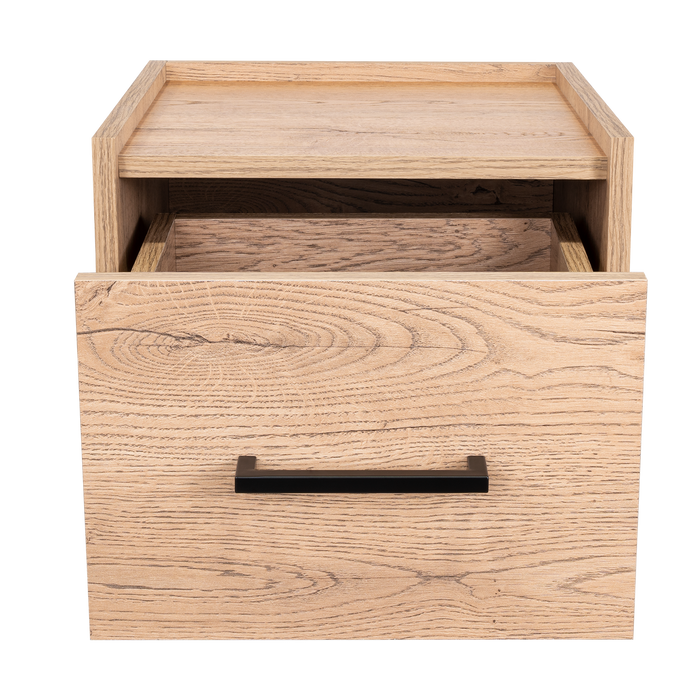 MESA DE NOCHE FLOTANTE BOA, MACADAMIA, CON ESPACIO PARA COLOCAR OBJETOS DECORATIVOS ZF X2