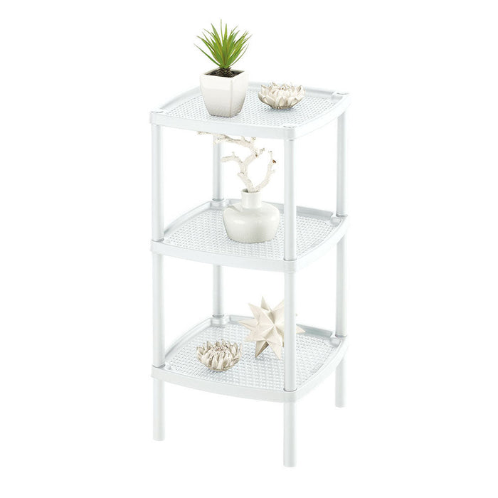 Mesa Multiusos Cuadrada de 3 Niveles Blanco