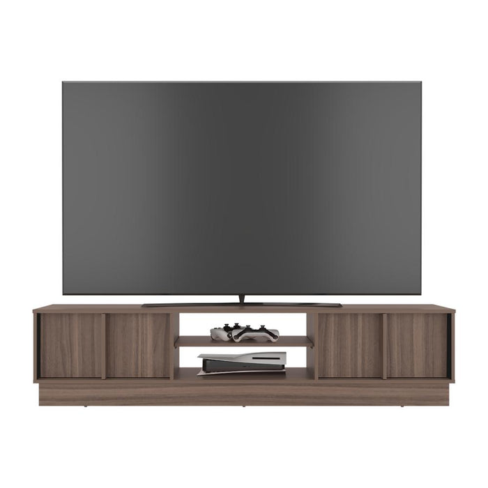 Mesa Para Tv Caobe, Avellana y Wengue, Para Televisor de Hasta 75 Pulgadas con cuatro puertas