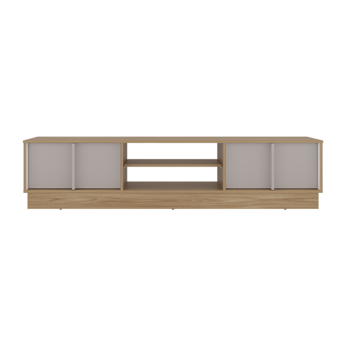 Mesa Para Tv Caobe, Fresno Europeo y Capri, Para Televisor de Hasta 75 Pulgadas con cuatro puertas