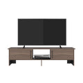 Mesa Para Tv Dago, Avellana y Wengue, Para Televisor de Hasta 65 Pulgadas con dos puertas