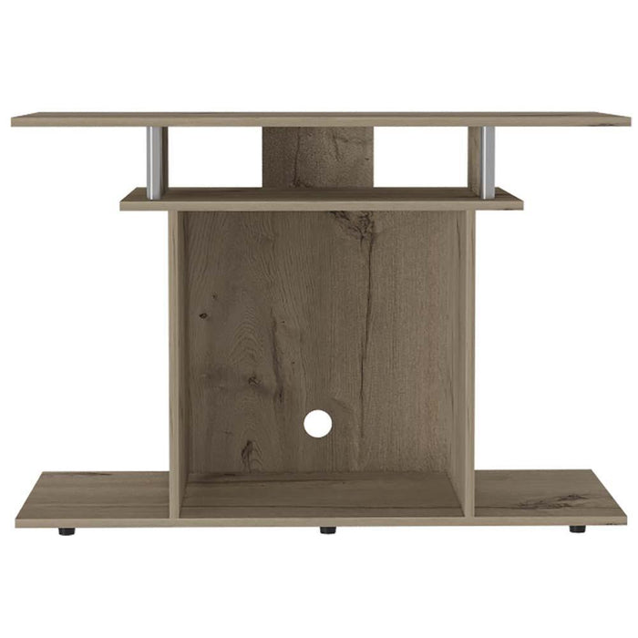 MESA PARA TV LISBOA, CAFÉ CLARO, CON ESPACIO PARA TELEVISOR DE HASTA 40 PULGADAS