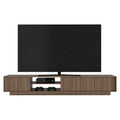 Mesa Para Tv Maldivas, Avellana y Wengue, Para Televisor de Hasta 100 Pulgadas con tres puertas