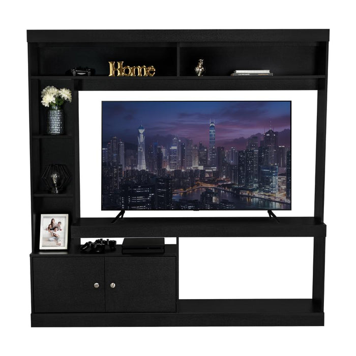 MESA PARA TV ROY, WENGUE, CON ESPACIO PARA TELEVISOR DE 50 PULGADAS