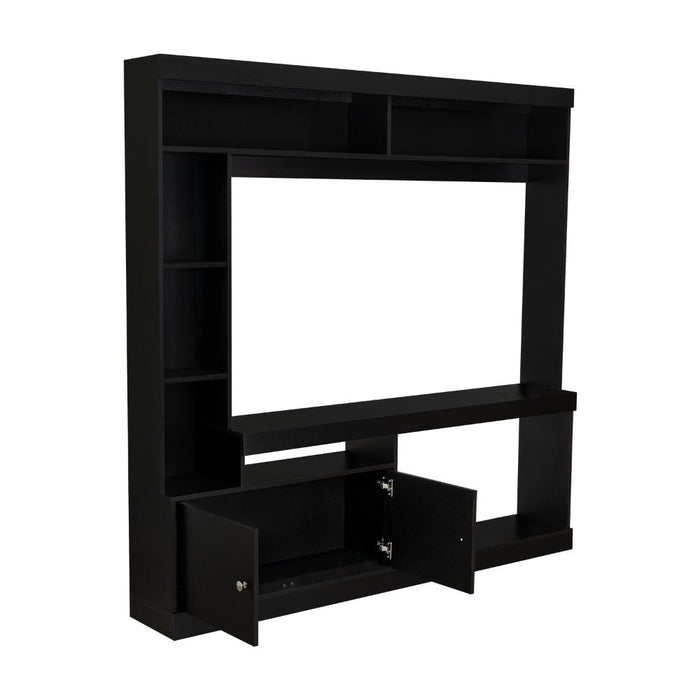 MESA PARA TV ROY, WENGUE, CON ESPACIO PARA TELEVISOR DE 50 PULGADAS