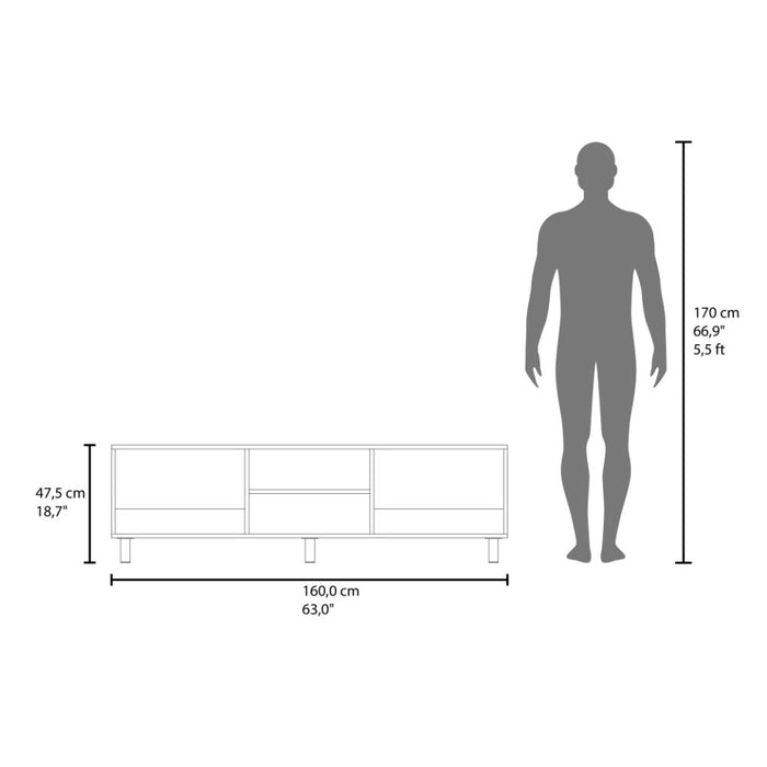 Mesa para TV Tunez, Avellana, Hasta 70" pulgadas