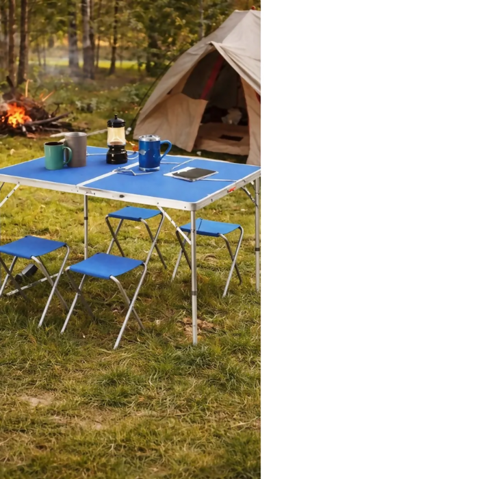 MESA PLEGABLE CAMPING PICNIC JARDIN 4 SILLAS BANCOS
