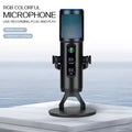 MICRÓFONO USB RGB PARA GRABACIÓN Y STREAMING EN PC Y CONSOLAS