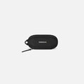 A Sherpani Mini Co-Pilot Carbon Black Mini Travel Organizer, front view showing side handle and main zipper against white background. #color_carbon-black