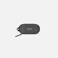 A Sherpani Mini Co-Pilot Granite Mini Travel Organizer, front view showing side handle and main zipper against white background. #color_granite-grey