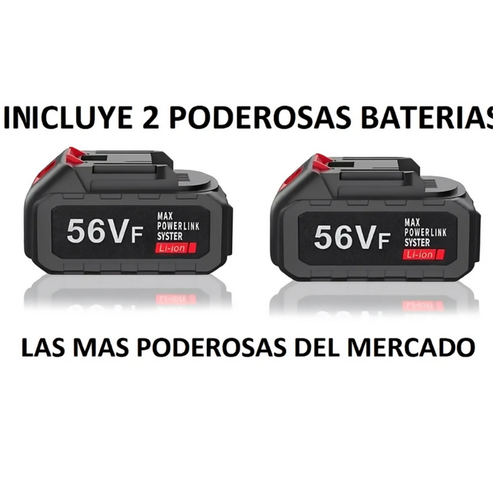 MINI SIERRA MOTOSIERRA 56V 2 CADENAS INALÁMBRICA 2 BATERÍAS