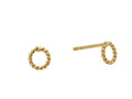 Mini Twist Rope Circle Stud Earrings | LINK, design your own