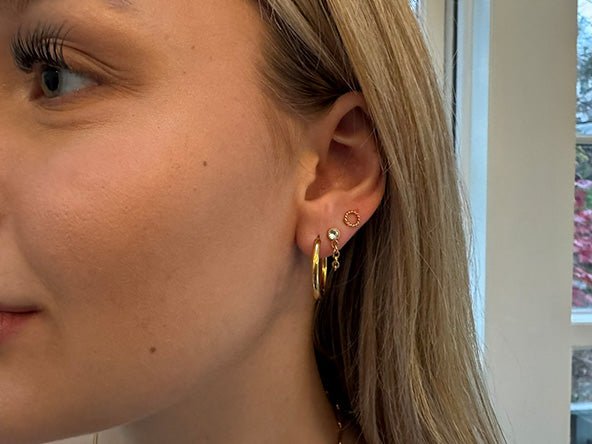 Mini Twist Rope Circle Stud Earrings | LINK, design your own