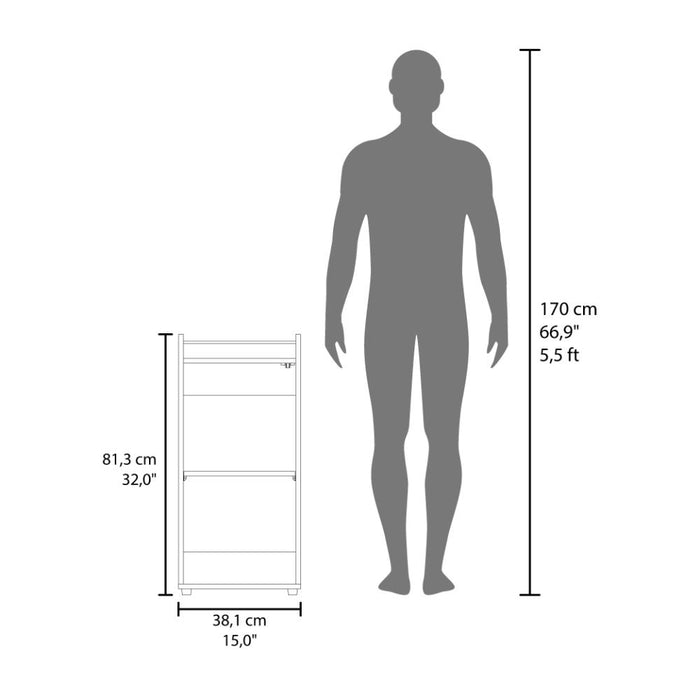 MiniBar Theba, Fresno Europeo, con espacio para botellas de vino y copas ZF