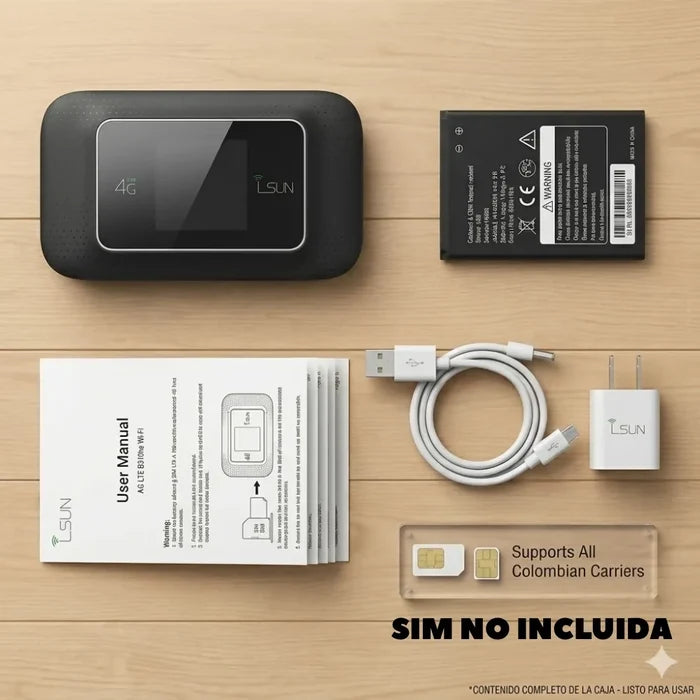 MÓDEM PORTÁTIL MIFI WIFI SIM CONEXIÓN RÁPIDA 4G RECARGABLE 📶⚡