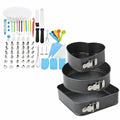 MOLDES PARA TORTAS X3 PCS CON KIT DE PASTELERÍA 66 PCS COMBO