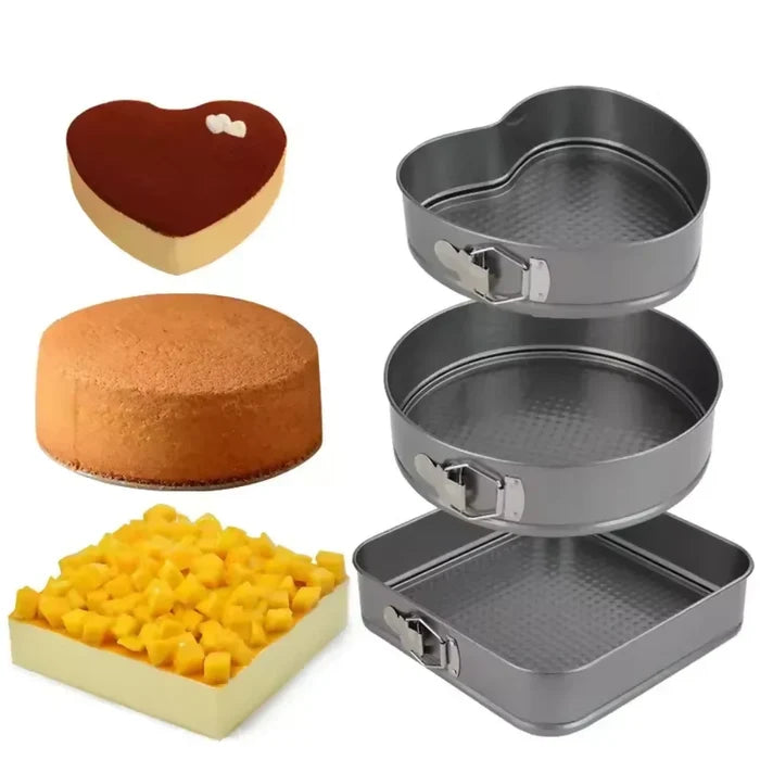 MOLDES PARA TORTAS X3 PCS CON KIT DE PASTELERÍA 66 PCS COMBO