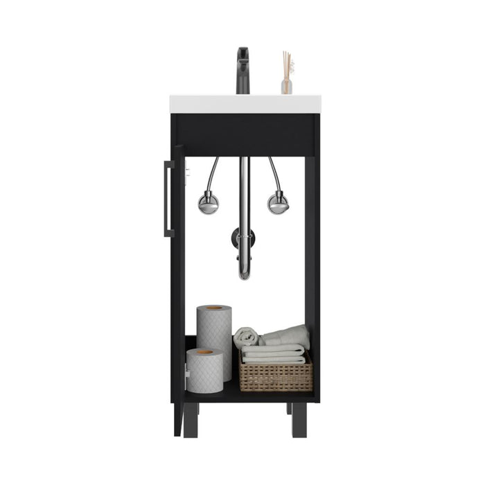 Mueble Lavamanos a Piso Oxford, Wengue, Incluye Lavamanos 40cm ZF