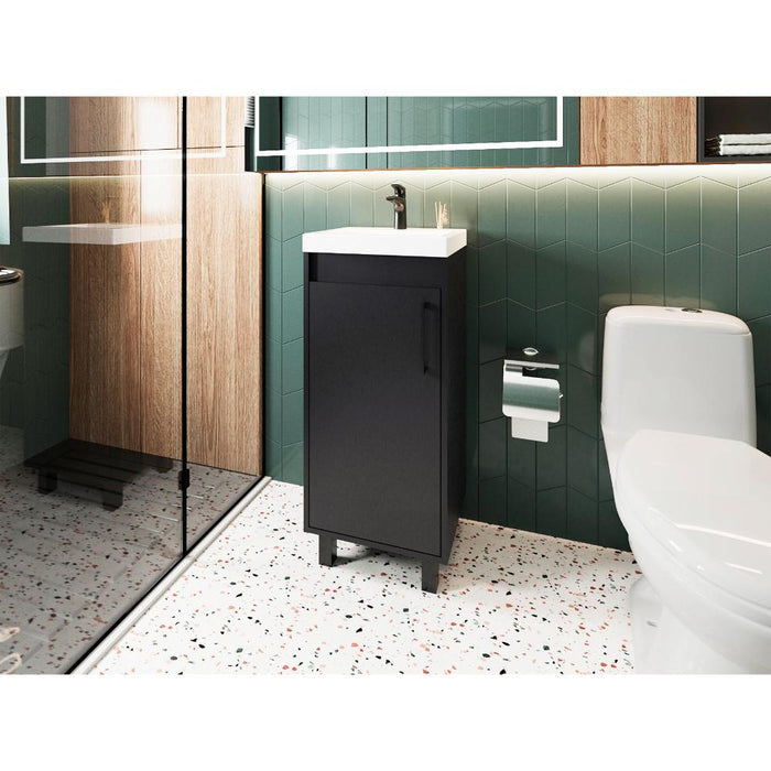 Mueble Lavamanos a Piso Oxford, Wengue, Incluye Lavamanos 40cm ZF
