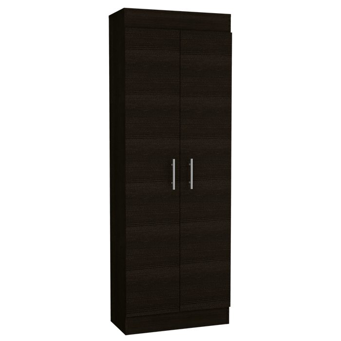 MUEBLE MULTIUSOS BARLOVENTO, WENGUE, CON CINCO ENTREPAÑOS Y DOS PUERTAS BATIENTES