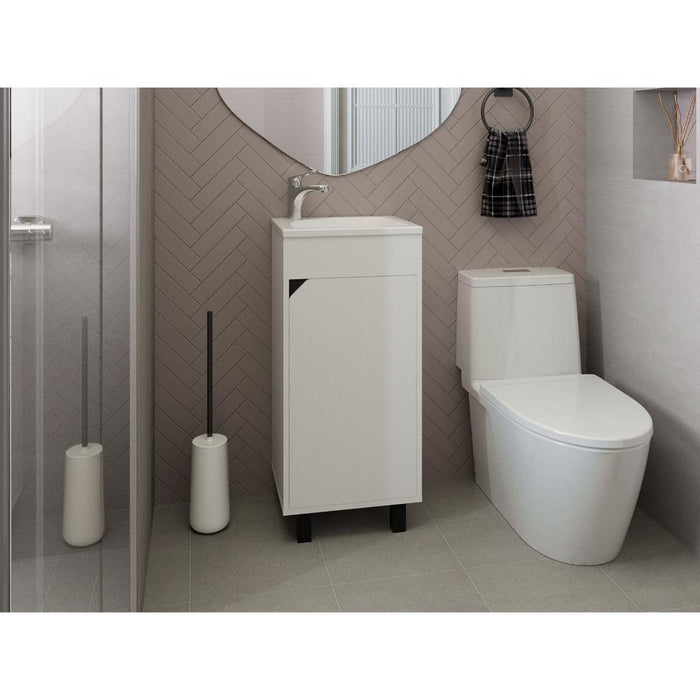 Mueble Para Lavamanos Betel, Blanco, Incluye Lavamanos Plastiglas Floresta 40 ZF