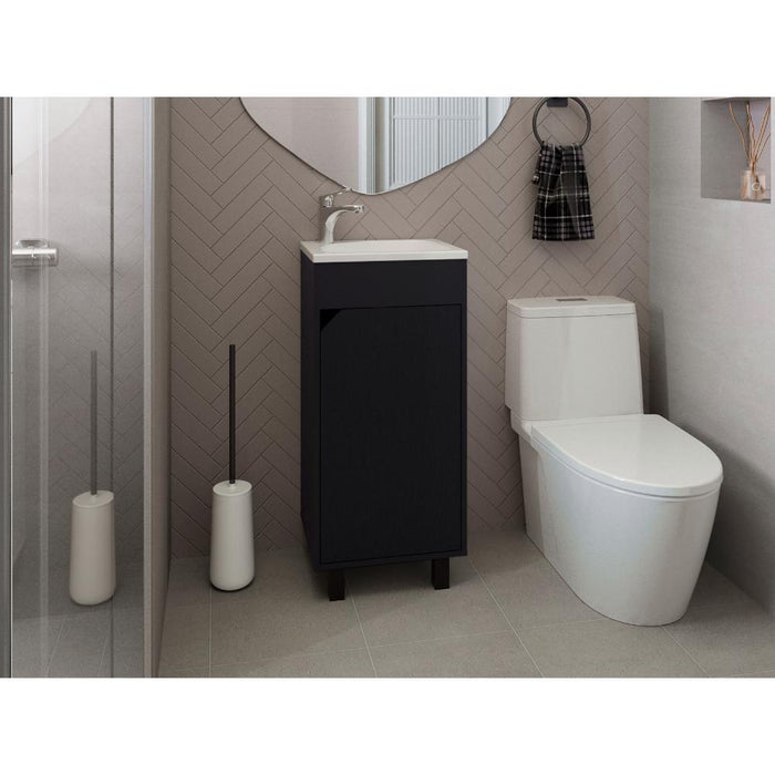 Mueble Para Lavamanos Betel, Wengue, Incluye Lavamanos Plastiglas Floresta 40 ZF