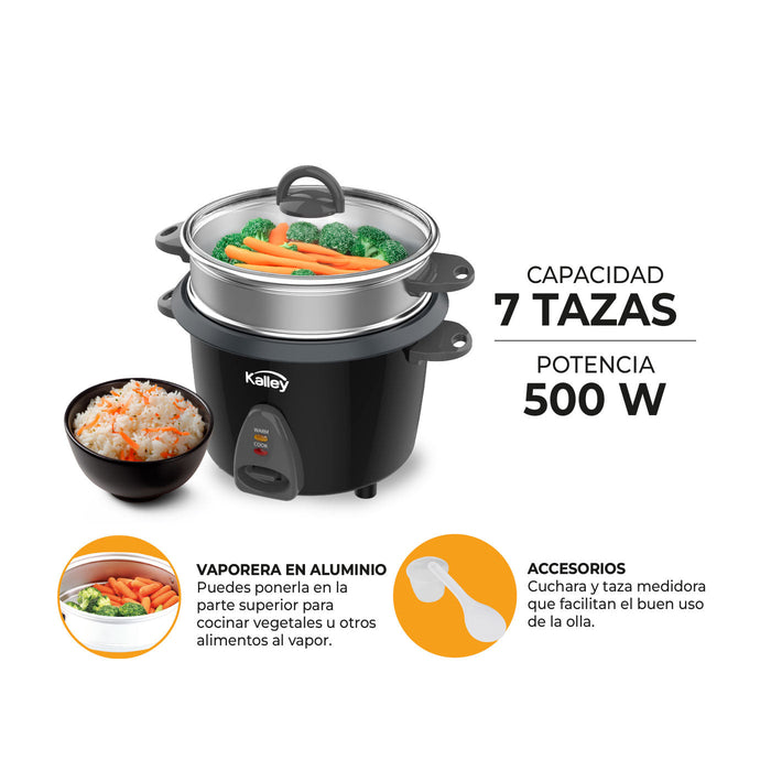 Olla De Arroz 1.4l Negro K-Rc14n, Negro