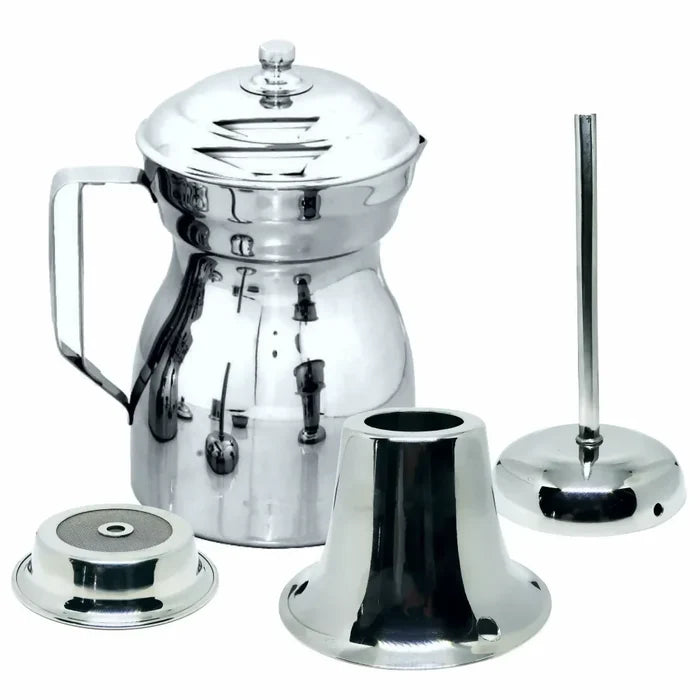 OLLETA CHOCOLATERA CAFETERA EN ACERO QUIRÚRGICO INOXIDABLE 2L