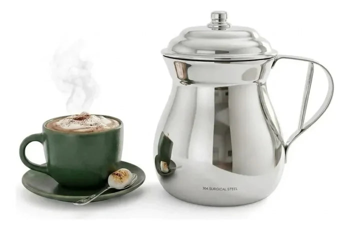 OLLETA JARRA CHOCOLATERA ACERO QUIRÚRGICO T304 ELEGANCE 1.5L