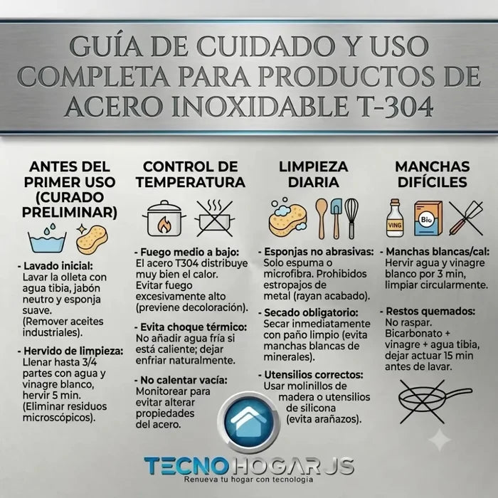 OLLETA JARRA CHOCOLATERA ACERO QUIRÚRGICO T304 ELEGANCE 1.5L