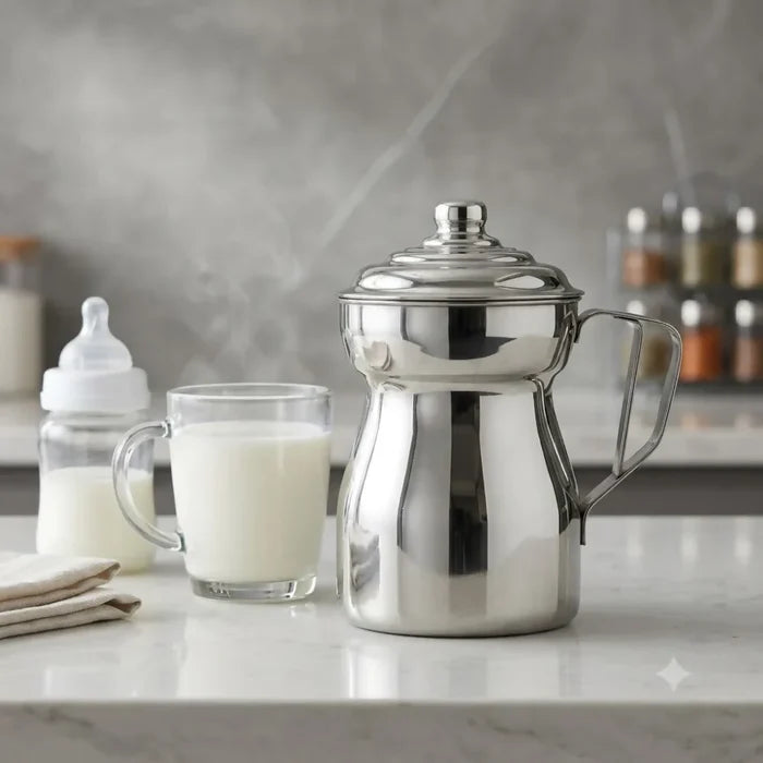 OLLETA JARRA HERVIDOR LECHE CAFÉ ACERO QUIRÚRGICO T304 400ML