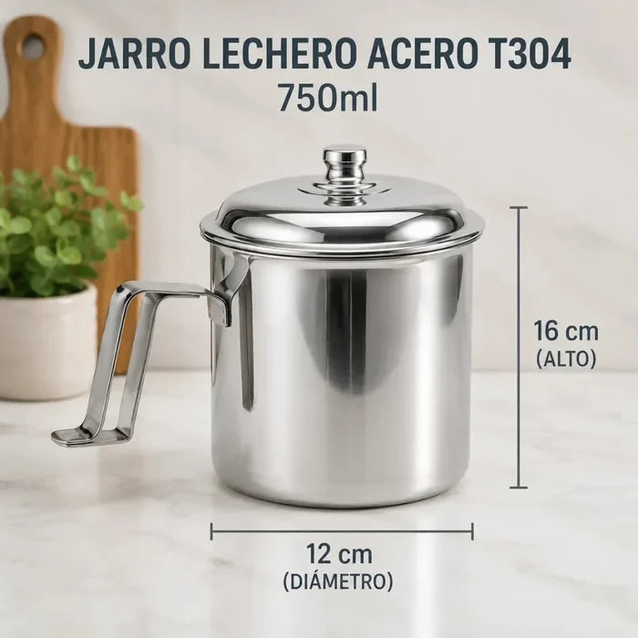 OLLETA JARRA LECHERA ACERO QUIRÚRGICO T304 750ML PREMIUM
