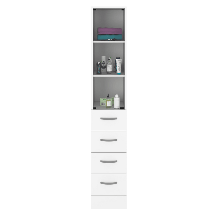 ORGANIZADOR DE BAÑO PICASSO, BLANCO, CON CUATRO CAJONES DESLIZABLES ZF