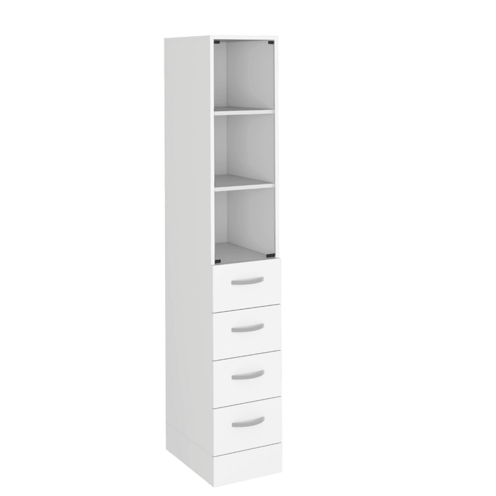 ORGANIZADOR DE BAÑO PICASSO, BLANCO, CON CUATRO CAJONES DESLIZABLES ZF