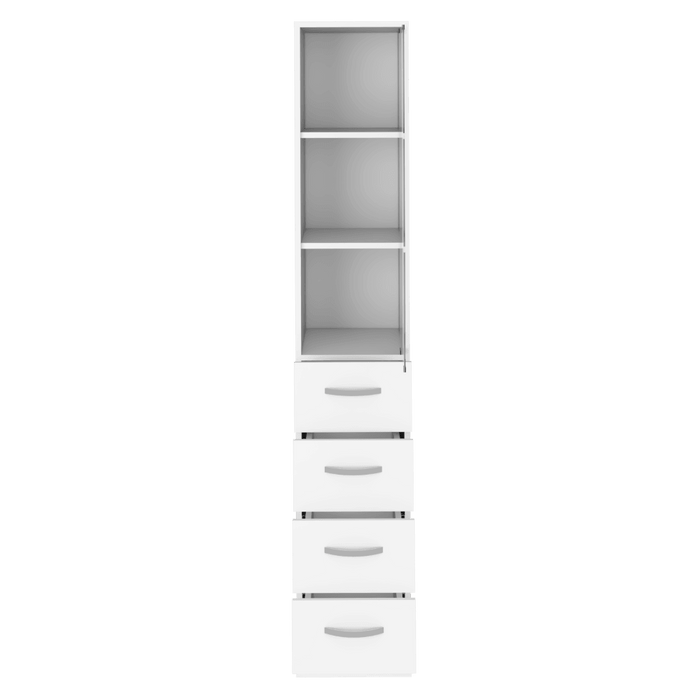 ORGANIZADOR DE BAÑO PICASSO, BLANCO, CON CUATRO CAJONES DESLIZABLES ZF